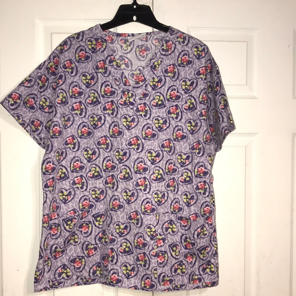 Women’s Purple Hearts Scrub Top
